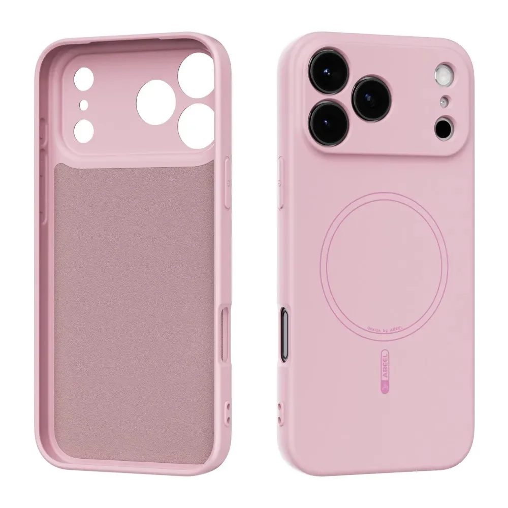 Capa De Silicone Líquido Para Iphone (iphone 15 Pro Rosa) Com Encaixe Magnético Magsafe.