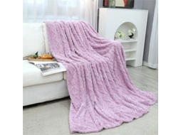 Cobertores Macios e Aconchegantes para Cama Sofá e Loveseat-Schongmian Cor de Pasta de Feijão Inchado EVELTEK 180x200cm