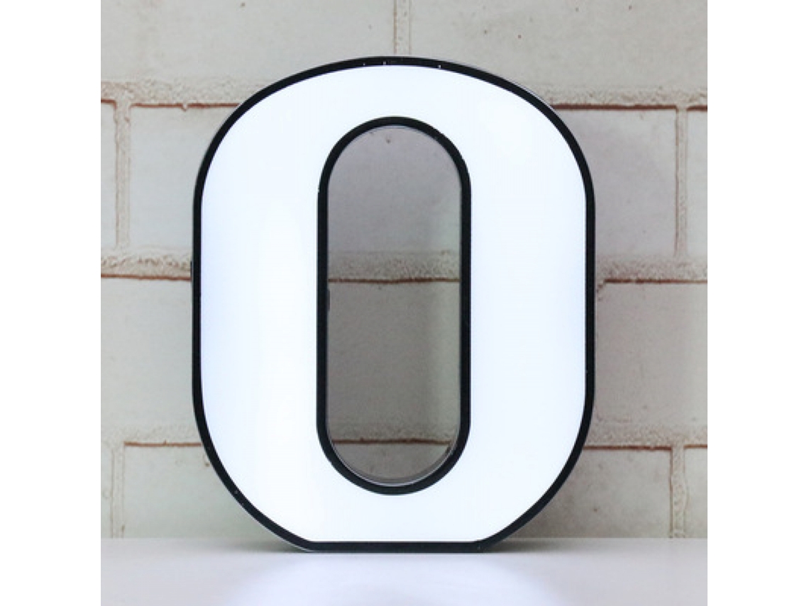 Letras Luminosas de Led, Kit Diy com 26 Letras para Decoração de Casamentos, Aniversários, Festas e Bares BRILVIBERA (letra O)