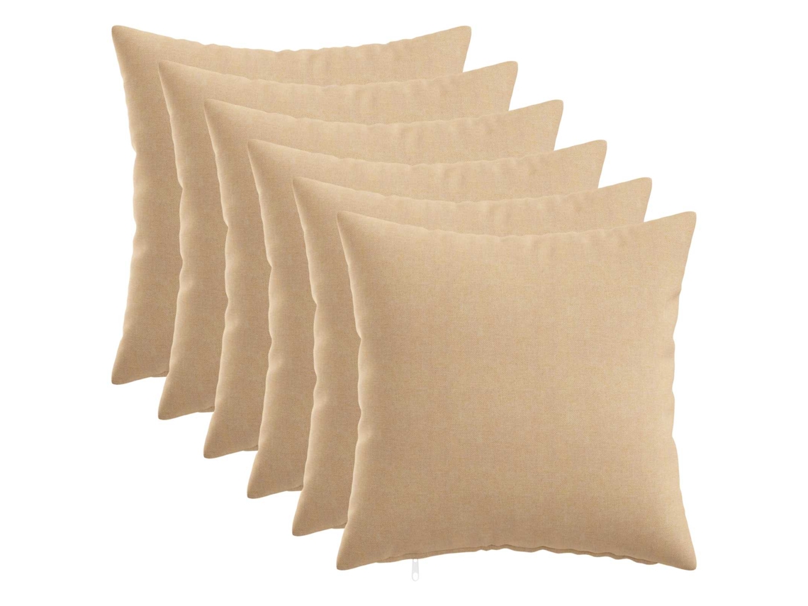 Vidaxl Almofada Com Travesseiro Heerlen 6 Unid. Creme Tecido