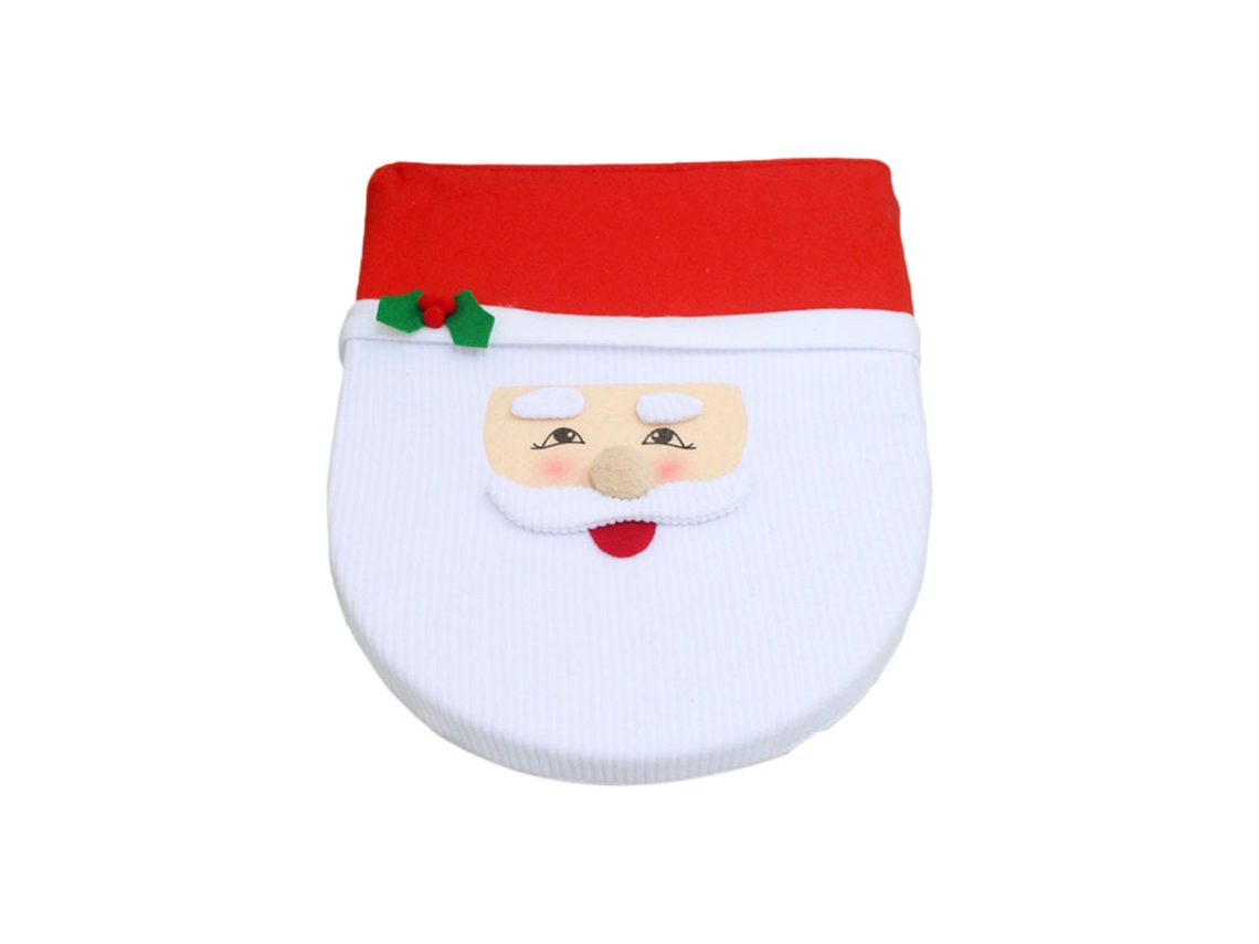 Conjunto Natal Capa Assento Tanque Tapete Vaso Sanitário Banheiro Antiaderrapante | S/MARCA