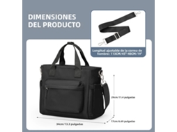 (preto) Bolsa Térmica Unissex Para Almoço Com Alça De Ombro, Reutilizável.
