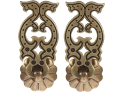 Conjunto De 2 Puxadores Cobre Para Armários, Estilo Chinês, Pequenos, Para Estantes, Com Fácil Instalação