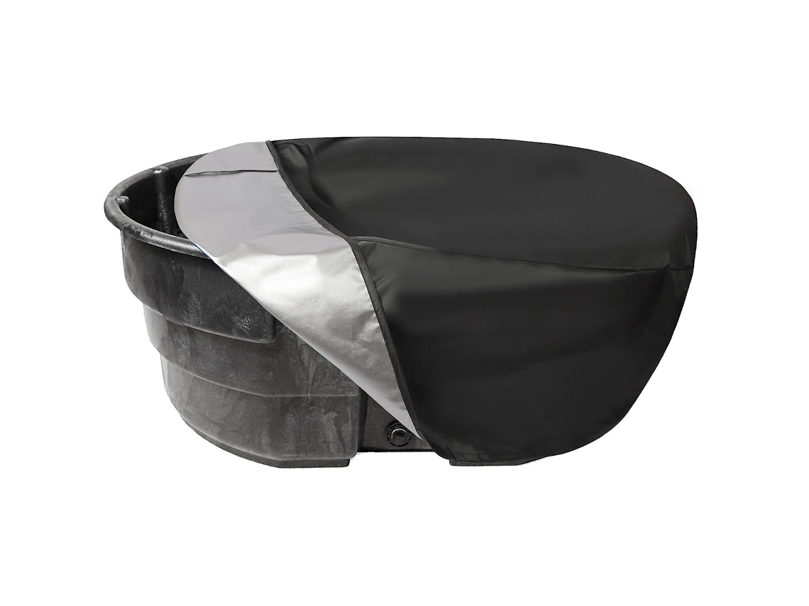 KOFIHETY Tampa Para Tanque De 100 Galões Oval Proteção Para Banho De Gelo, Tampa Para Tanque De Água Fria, Tampa Resistente E Impermeável