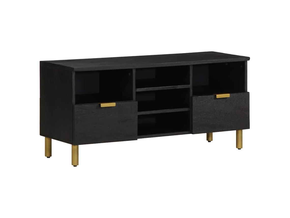 Vidaxl Móvel De Tv 100x33x46 Cm Derivados De Madeira Preto