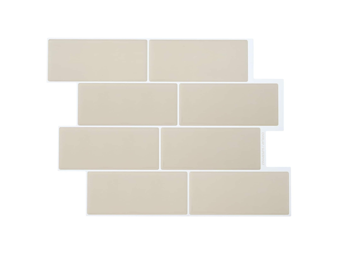 Vidaxl Azulejo Subterrâneo 20 Unid. Bege 29 X 21 Cm Poliuretano E Pet