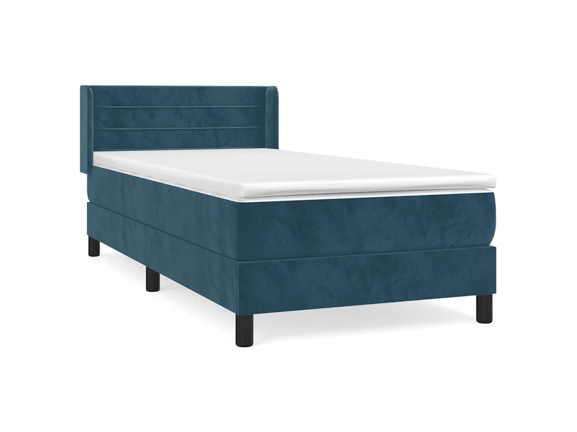 Box Spring Bed, Box Spring Beds Vidaxl Azul Veludo (90 X 200 Cm)
