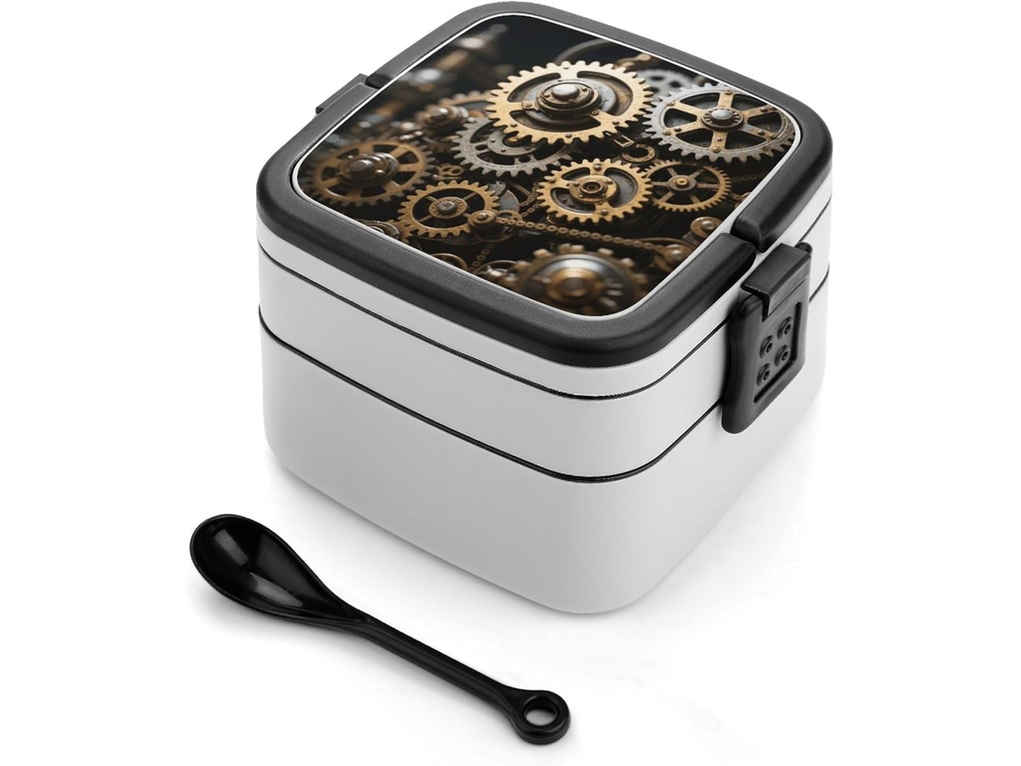 Lancheira Bento Steampunk Com Engrenagens Incríveis, Empilhável E Com Tampas, Ideal Para Adultos, À Prova De Vazamentos