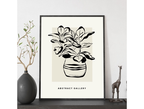 Póster Artemante NACNIC Pop. Ilustrações artísticas modernas da planta de borracha para decoração de interiores.