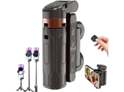 Mini Tripé Para Selfie Com Design Flexível De 360° E Controle Remoto (preto)