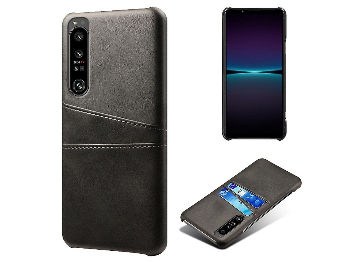 Capa Protetora Rígida Em Policarbonato Para Sony Xperia 1 Iv Com Compartimentos Para Cartões.