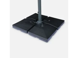 Base Para Guarda-sol, Set De 4 Placas, Preto