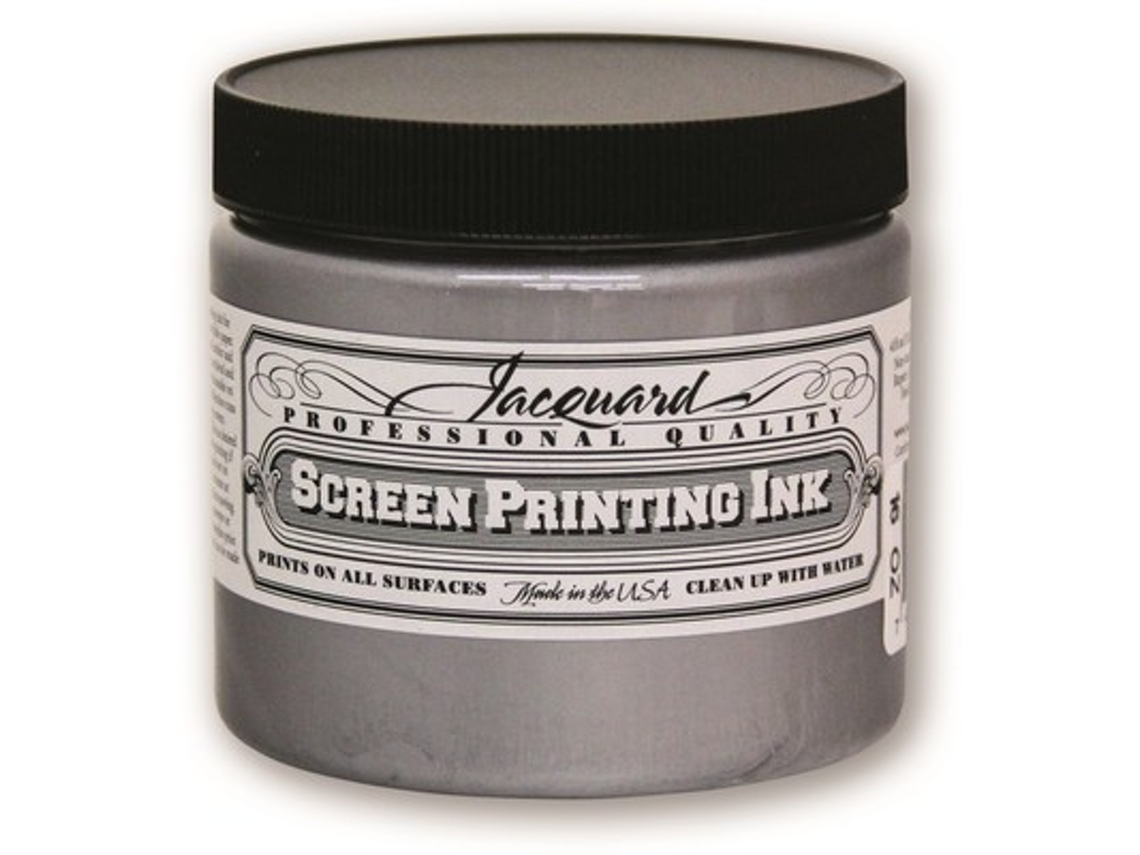 Tinta Para Serigrafia Jacquard, 470 Ml, Tinta Prateada Para Tecido.