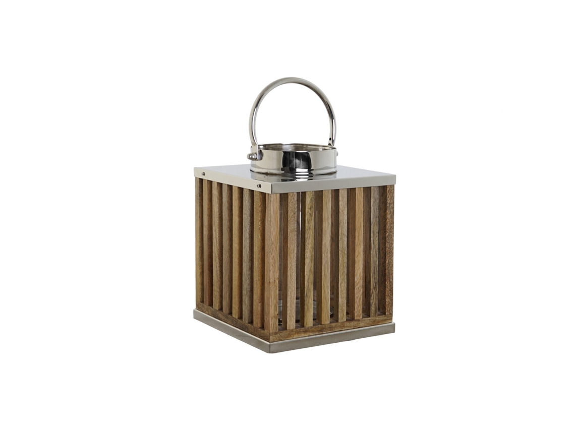 Castiçal com Alça de Vidro Natural Marrom, 21x21x25cm ALEXANDRA HOUSE LIVING