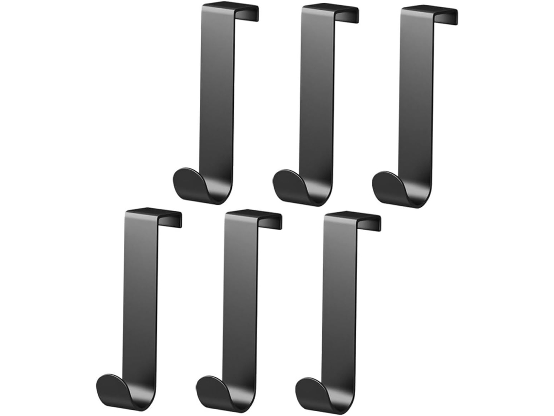 Organizador De Porta Com 6 Ganchos , Sem Necessidade Furar, Ideal Para