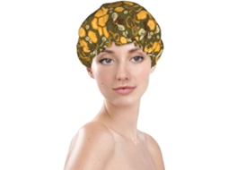 Touca De Banho Feminina, Reutilizável, Impermeável, Dupla Camada, Com Elástico, Ideal Para Cabelos Longos E Com Cera De