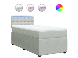 Box Spring Bed, Box Spring Beds Vidaxl Cinzeto Veludo (100 X 200 Cm)