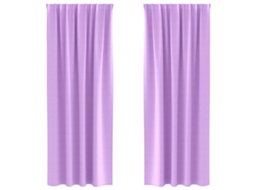 Maison Exclusive - Cortinas Blackout Com Argolas 2 Pcs Roxo 260 X 140 Cm Poliéster
