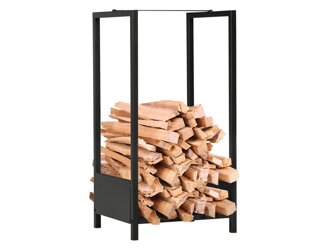 Loja Rack de Toras de Aço Externo e Interno , Galpão Moderno com Base Elevada, 39x35x76cm, Preto Envio Rápido