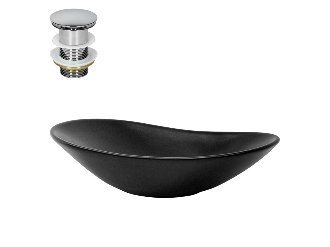 Lavatório ML-DESIGN (63 x 36 x 15.5 - Cerâmica - Preto)