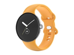 Pulseira De Relógio Lurelia Para Google Pixel Watch Em Silicone Feminino Amarelo