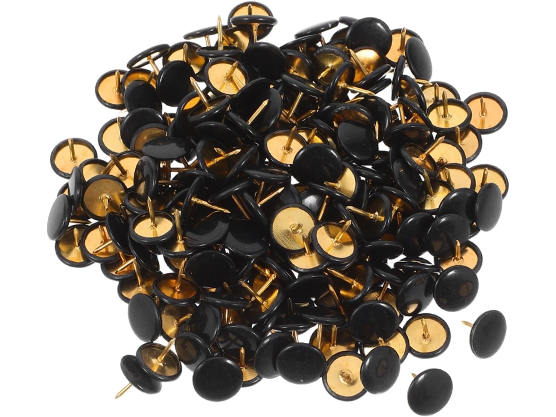 Conjunto De 600 Tachinhas De Metal Marrom Para Stofamento, Com Cabeça Redonda E Plana, Ideal Para Cortiça E Quadros