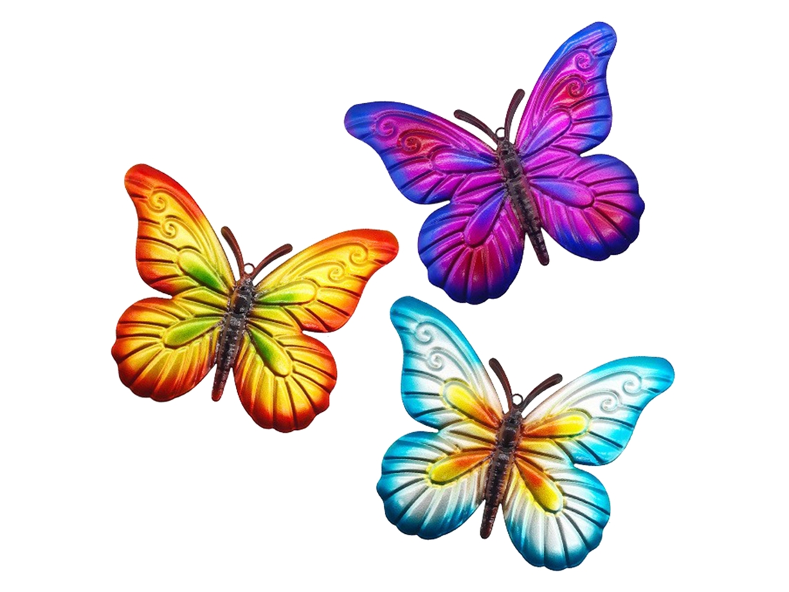 Butterfly set de decoração para parede ornamento de exterior jardim LAXISCREED