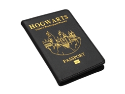 Capa Para Passaporte Harry Potter Hogwarts Preta