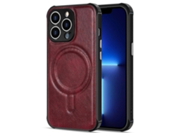 Capa Magnética De Couro Crazy Horse Para Iphone 13 Pro