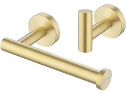 Conjunto De Acessórios Para Banheiro, Conjunto De 2 Peças, Suporte Para Papel Higiênico E Gancho Para Toalha, Aço Inoxidável Sus30 Aquaforge