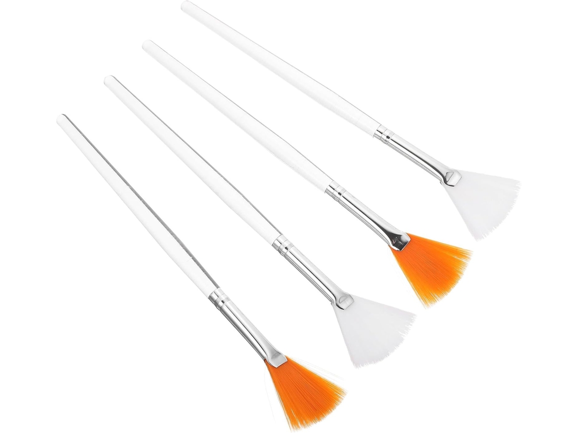 Conjunto de 4 aplicadores de máscara facial em nylon resistente para esfoliação.
