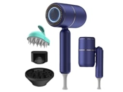 Secador de Cabelo com Difusor Iônico Portátil Profissional Acessórios para Mulh Eres Cacheado Roxo Home GOKOCO