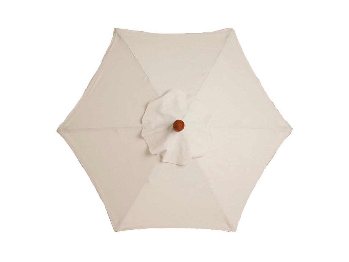 Tapa de Repuesto para Paraguas 6 Varillas, 2m, Impermeable, Anti-UV, Tela Duradera Beige S/MARCA