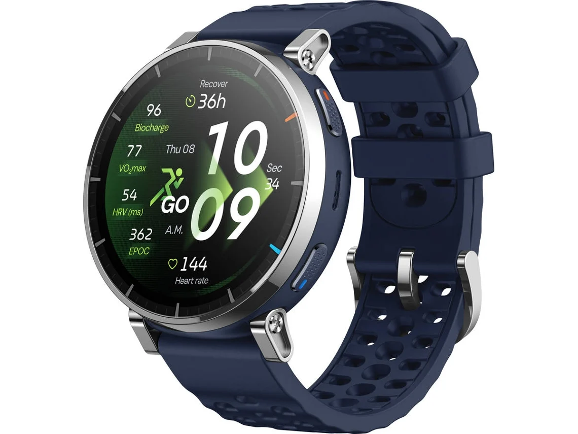 Smartwatch AMAZFIT Active 3 Premium (1.32'' - Autonomia até 12 dias - Atlas Azul)