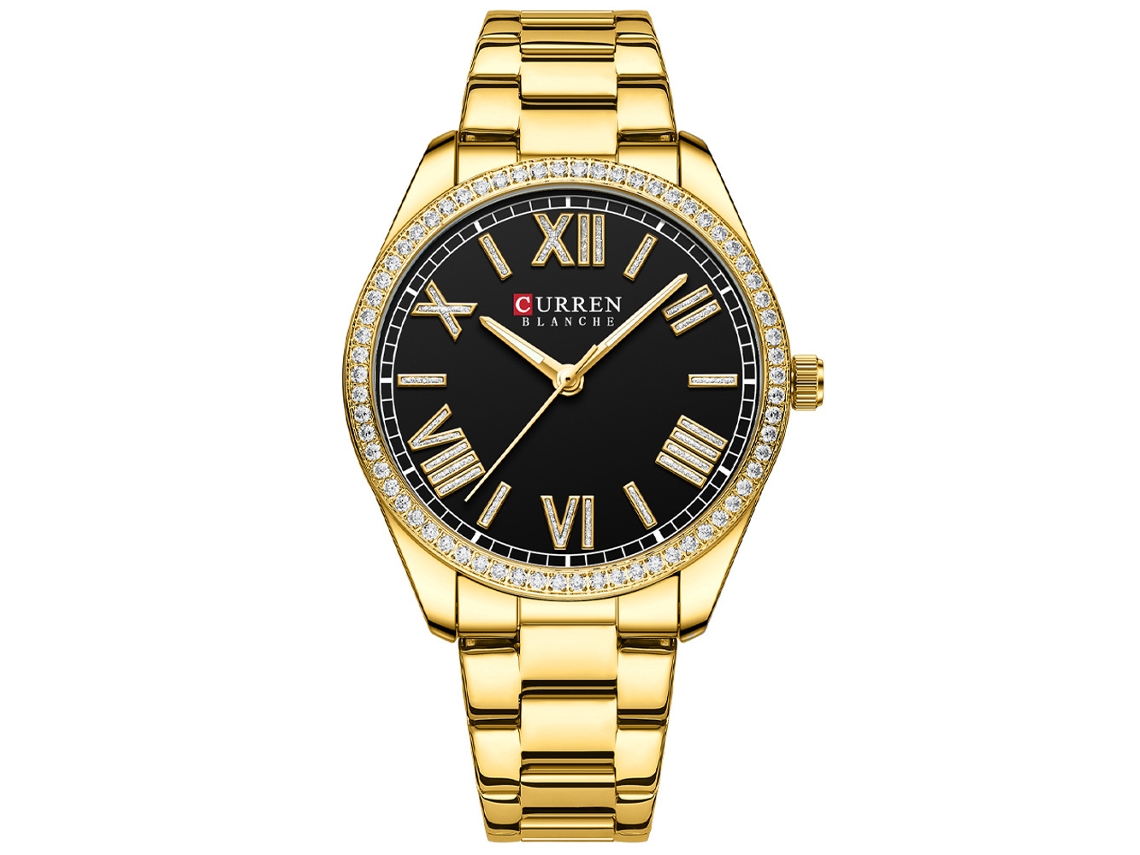 Relógio Feminino De Quartzo Com Pulseira De Aço, Design Simples, Numerais Romanos.