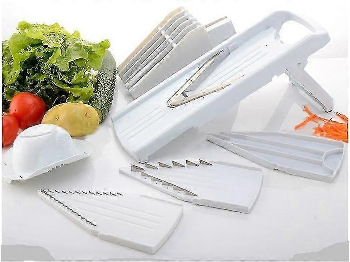 Lurelia Mandolina Multifuncional Ajustável, Lâminas Inoxidáveis, Para Legumes
