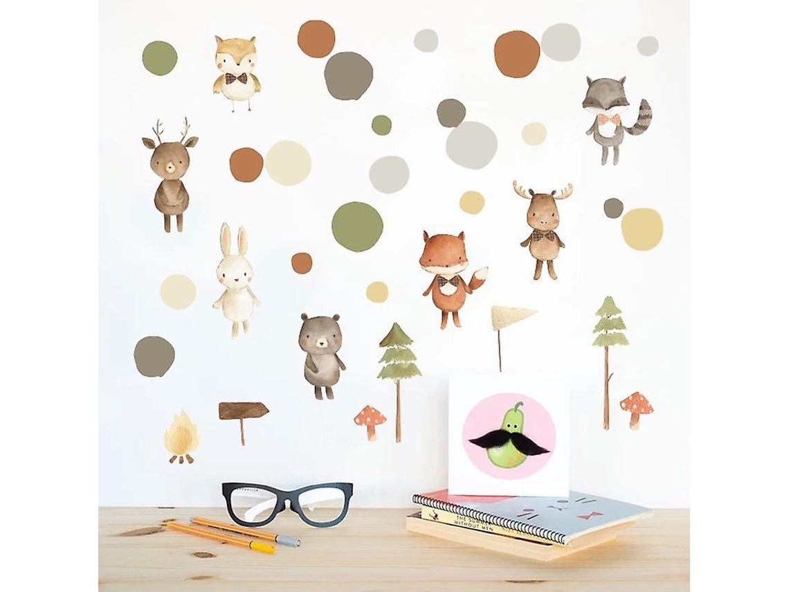 Omni stickers de Puntos Animales Bonitos para Decoración de Pared En Salones, Dormitorios Y Oficinas