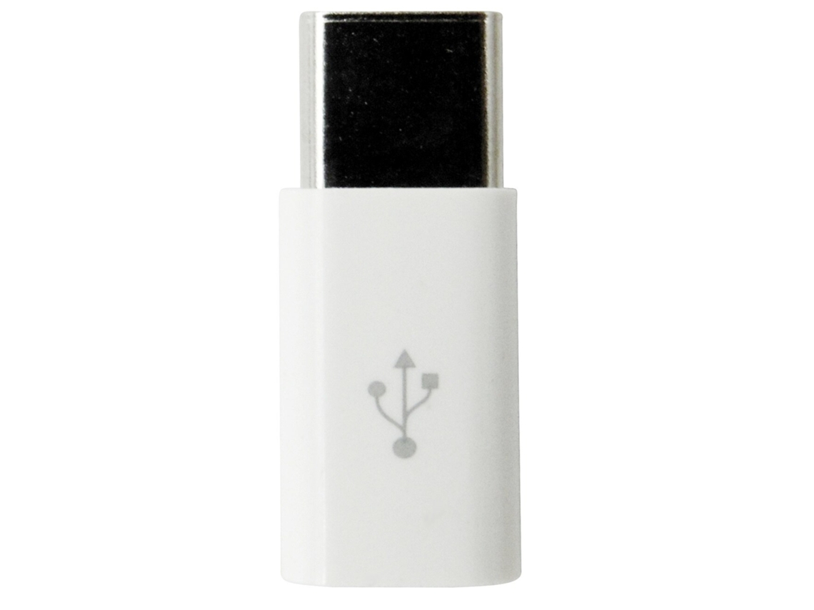 Microusb para Type c (macho) Adaptador de Interface, Branco AOZORZ (fêmea)