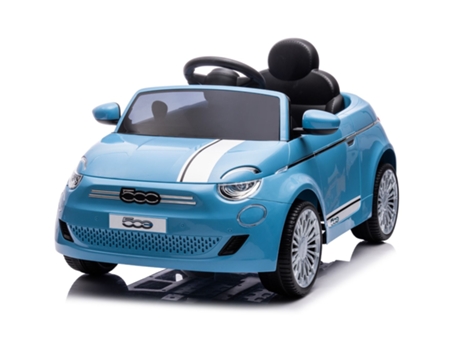 FIAT 500E Elektrische Kinderauto 6 Volt Met Afstandbediening Blauw