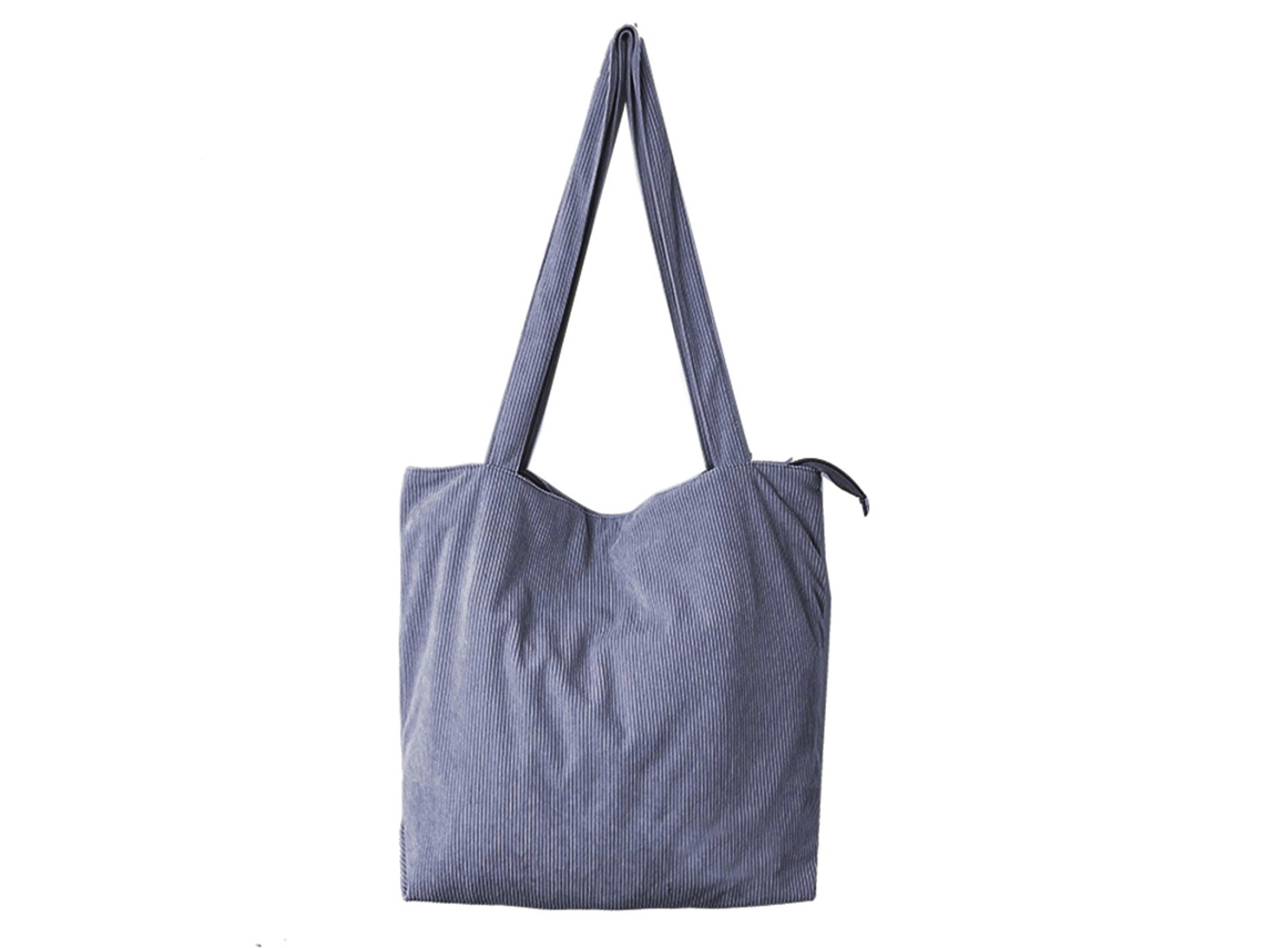 Bolsa de Veludo AQUAFORGE casual, grande, cinza escuro