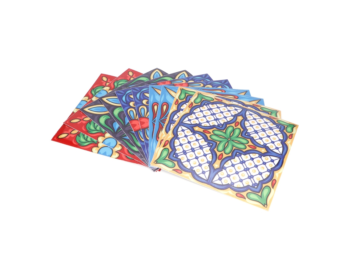 Baok - Conjunto de 10 Adesivos de Parede 3D em PVC, Impermeáveis e Resistentes ao Desgaste, para Banheiro, Cozinha e Escadas