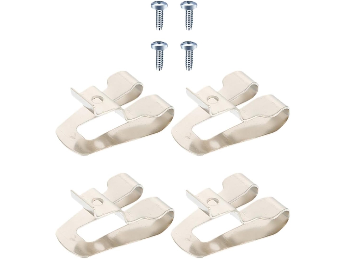 Gancho De Cinto Metal Prateado, 4 Peças Com Parafusos