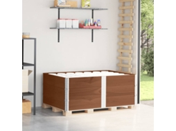 Vidaxl Colares Para Paletes 3 Pcs 150x100 Cm Pinho Maciço Castanho