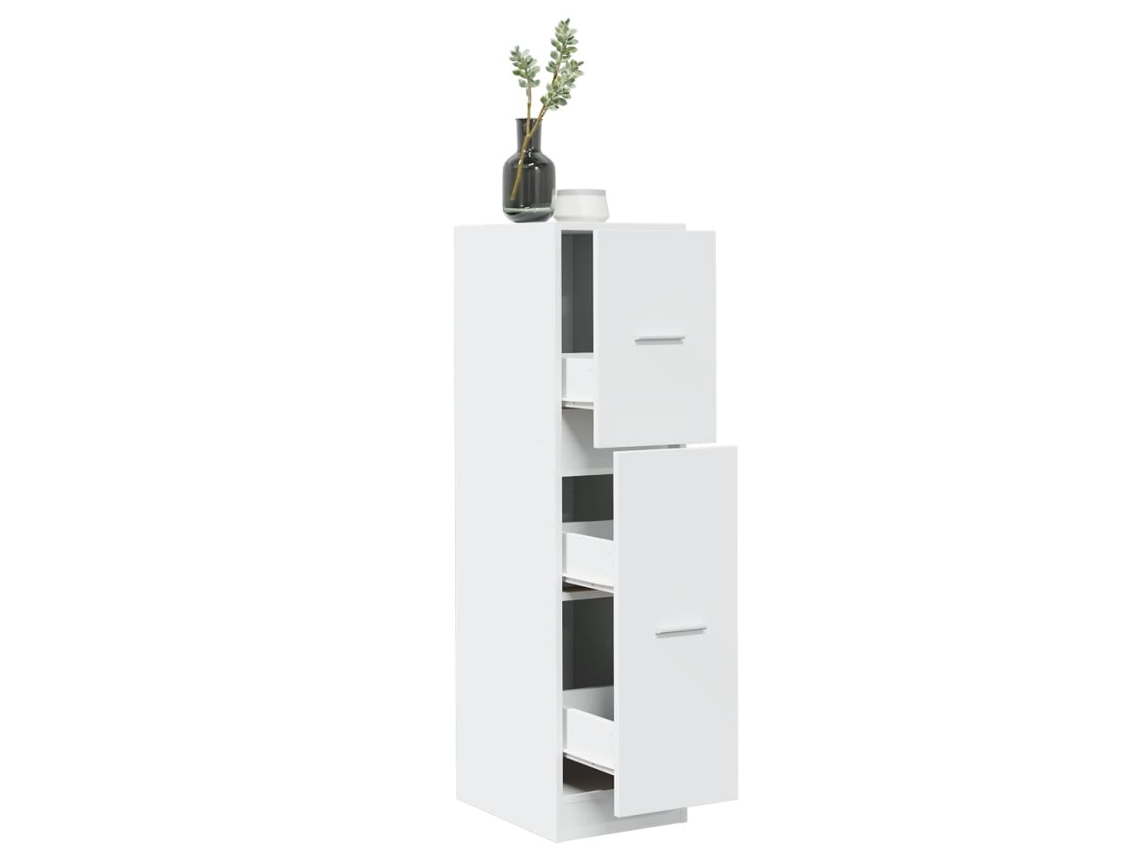Vidaxl Armário Boticário 30x41x118 Cm Derivados De Madeira Branco