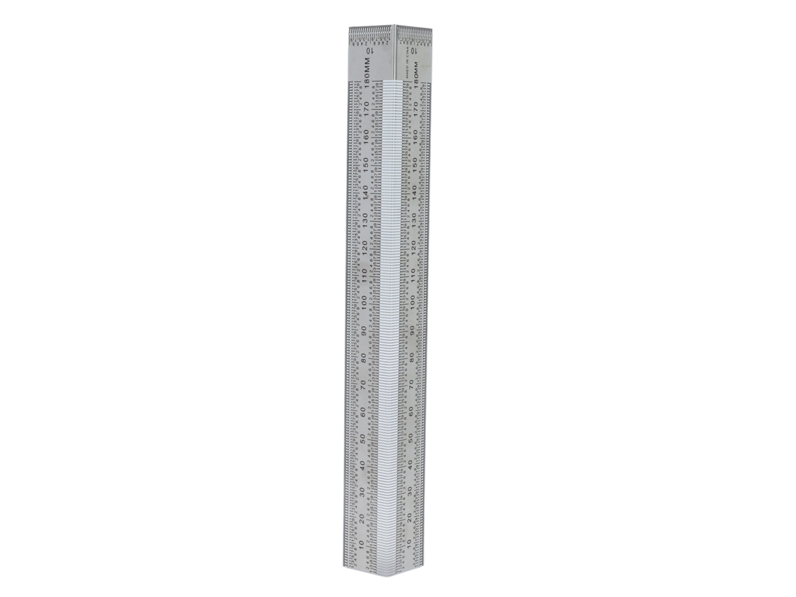 Régua De Ajuste De Ângulo Inox 90° Para Carpintaria Com Linha De Marcação 0-180mm