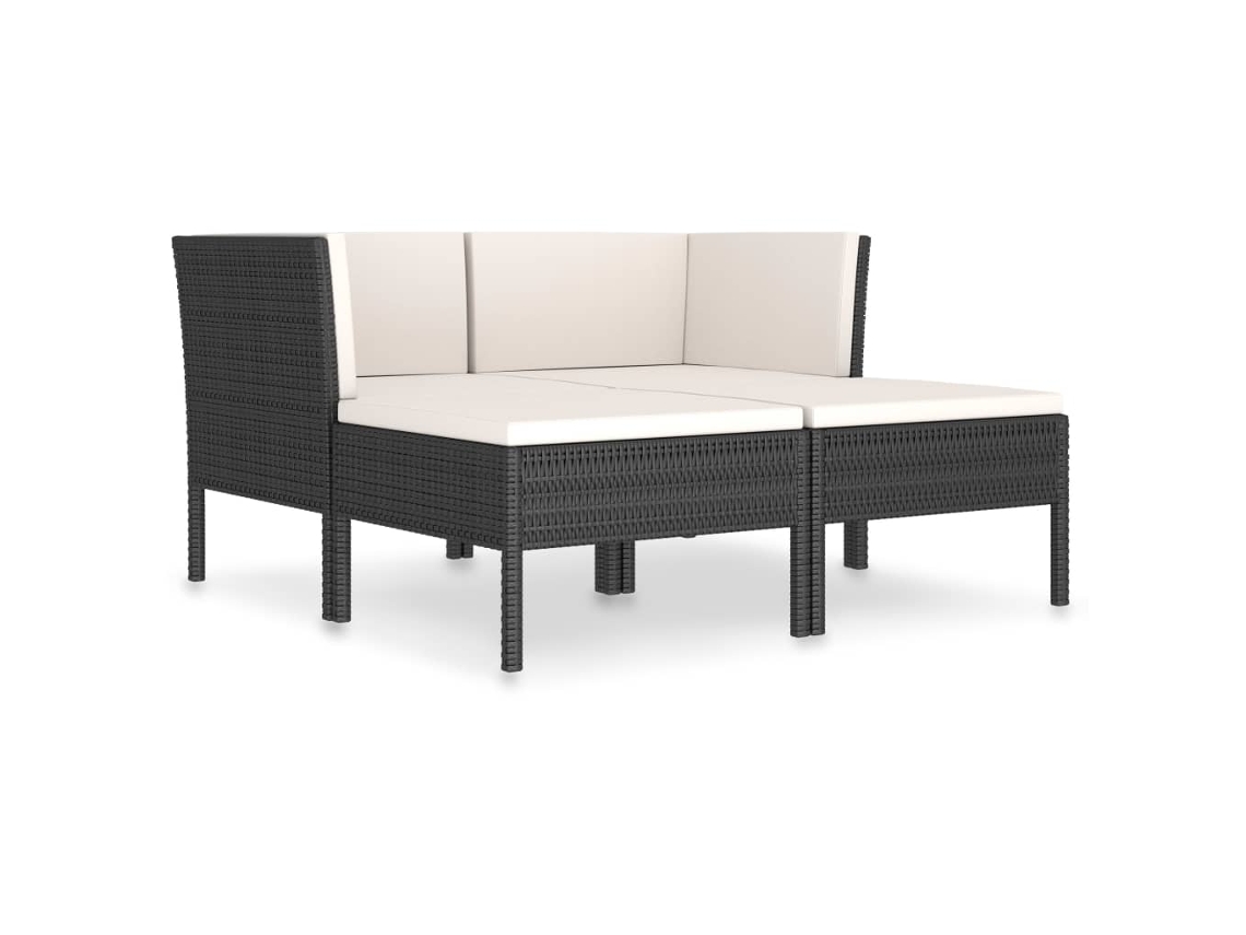 Garden Furniture Set, Garden Furniture Sets Vidaxl Preto Rattan / Vime (n/a)