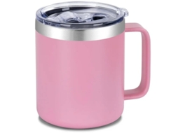 Caneca Térmica De Aço Inoxidável Para Café 350 Ml /12 Oz, Com Parede Dupla E Isolamento A Vácuo, Além De Tampa Deslizante Rosa Hexinyigjly