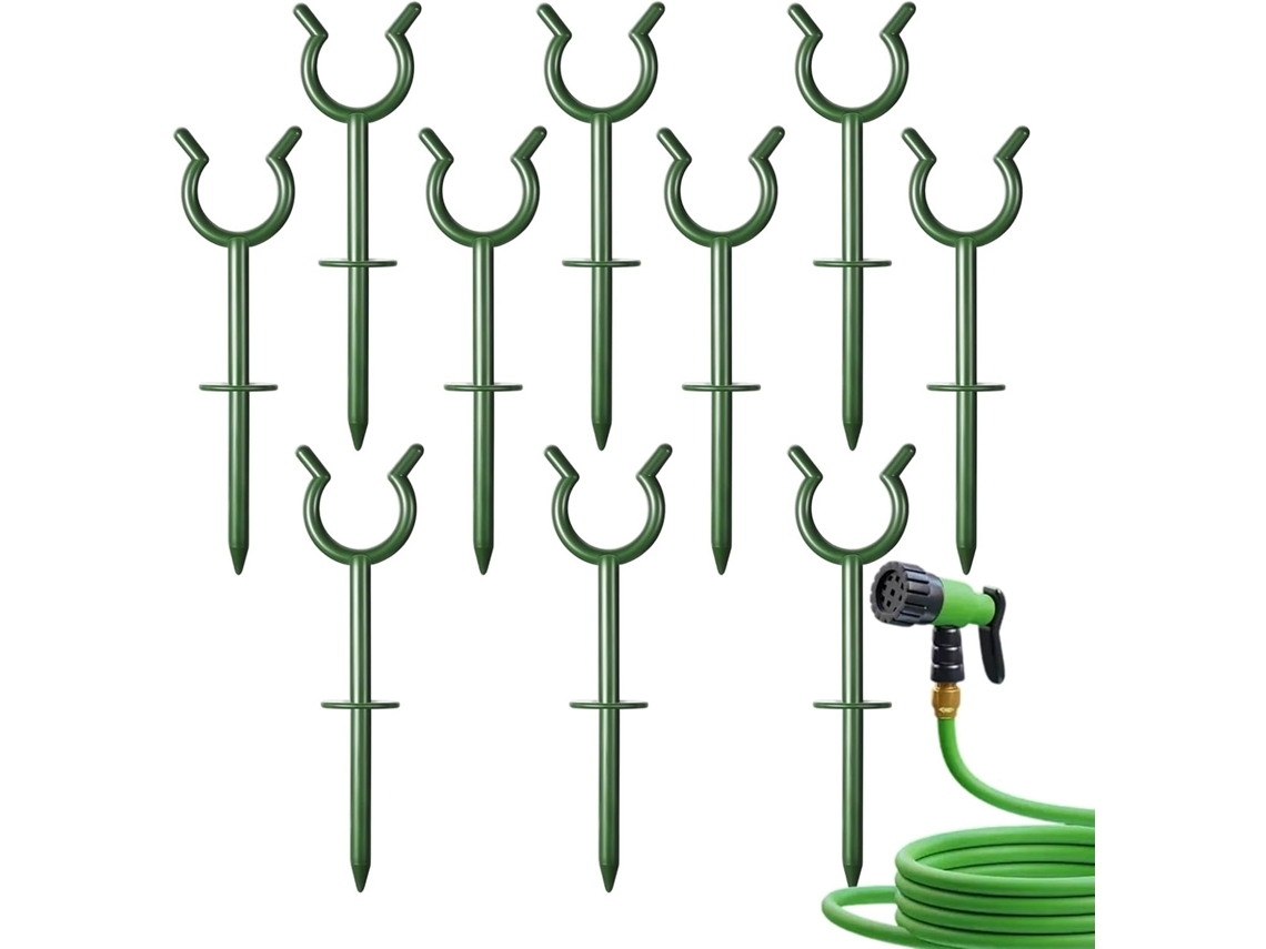 Conjunto De 10 Estacas Guia Para Mangueira Irrigação
