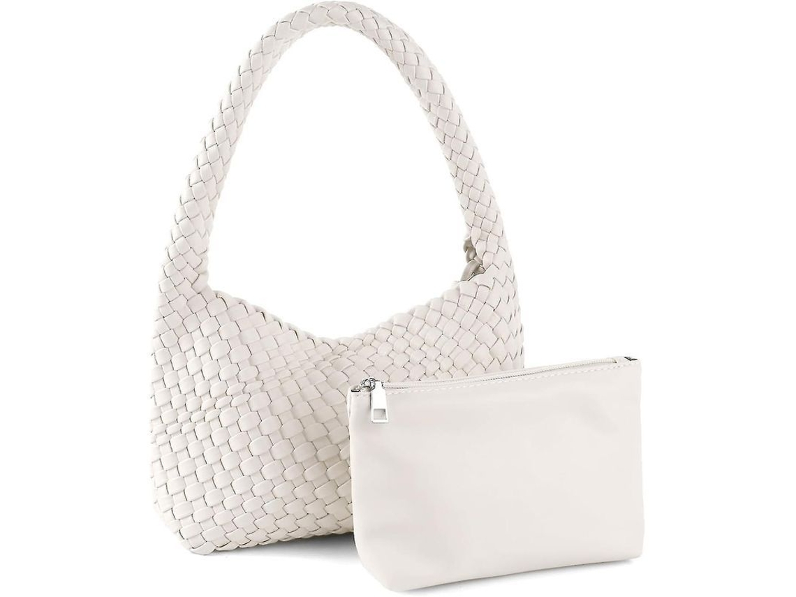 2026 bolsos de Couro Tecido e Carteras para Mulher Bolso de Ombro Versátil Artesanal Moda