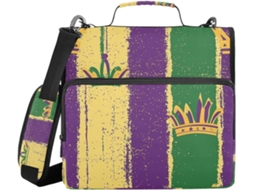 Pasta De Argolas Carnival Feather Com 3, Fechamento Escolar Com Alça E De Ombro Removível, Vários Bolsos, Organizador